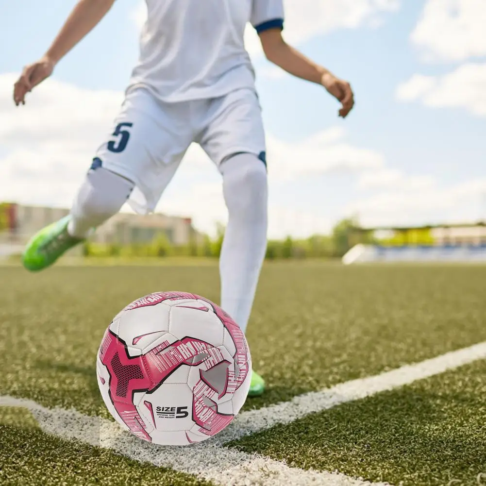 

Explosion-proof Football Flexible Wear-resistant Soccer Ball Size 5 Vibrant Color Explosion-proof Training Football for School