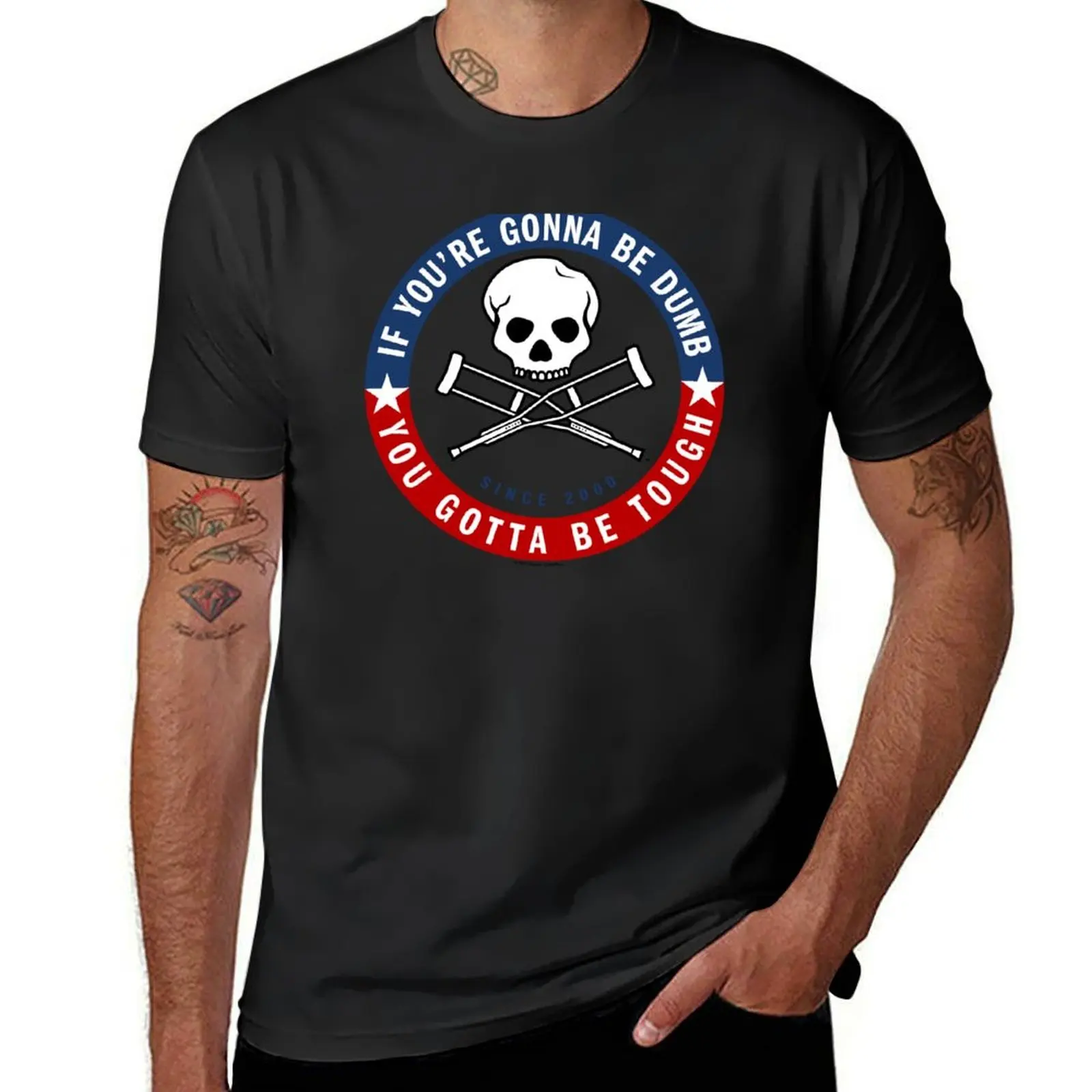 Jackass Forever If You're Gonna Be Dumb Be Tough Logo T-Shirt tees plus size tops tops mens t shirts pack