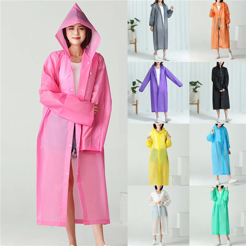 1PCS EVA Unisex Raincoat Waterproof Camping Rainwear Suit raincoat poncho