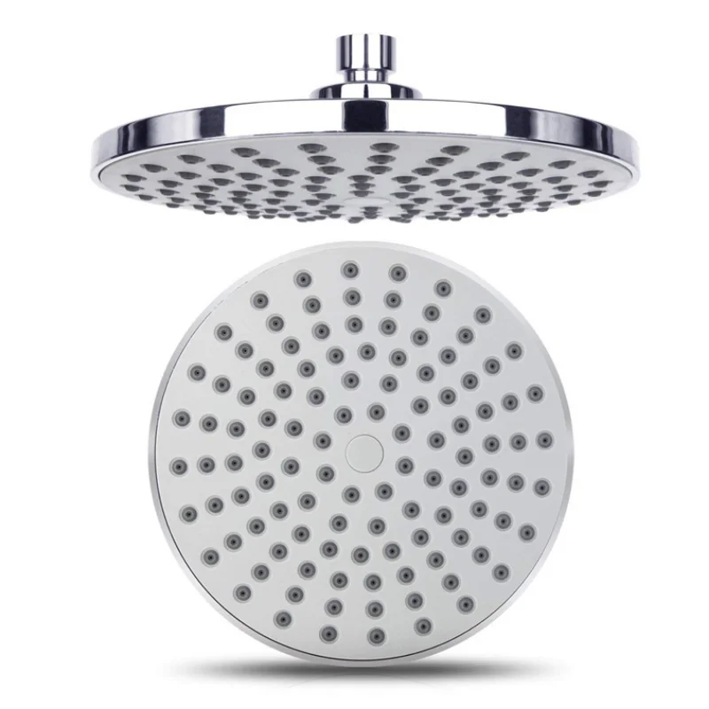 360° Swivel Rainfall Shower Head 8 Inch Ultra-Thin Pressure Boosting Water Saving Showerhead Adjustable Replacement for Bathroom