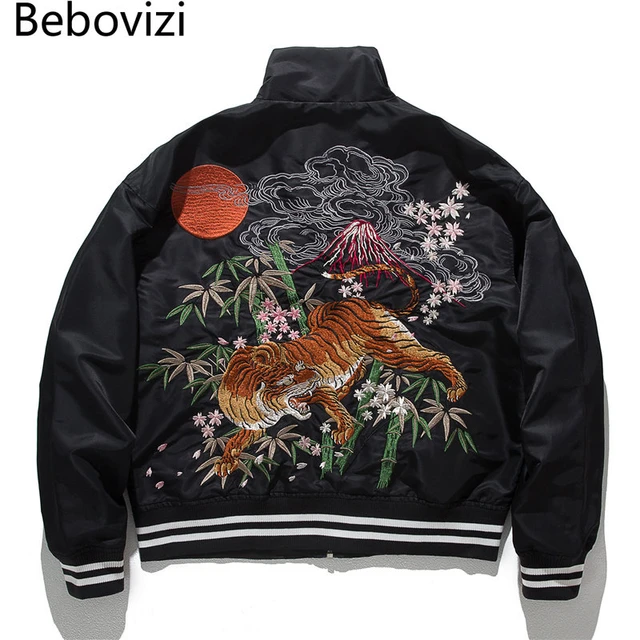 2023 Spring Bomber Jacket Men Contrast Stitching Hooded Vintage Jacket  Tiger Crown Graphic Print Jacket Mens Casual Jacket Top - AliExpress