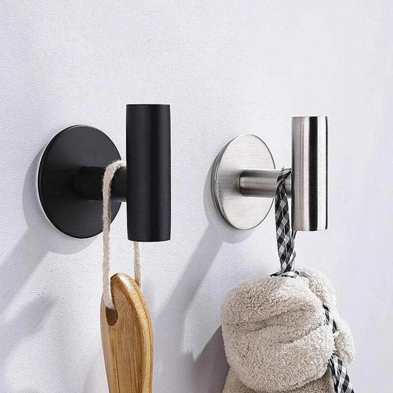 Stainless Steel Bathroom Hardware Set Towel Rack Toilet Paper Holder Towel Bar Hook Multifunctional Bathroom Accessories