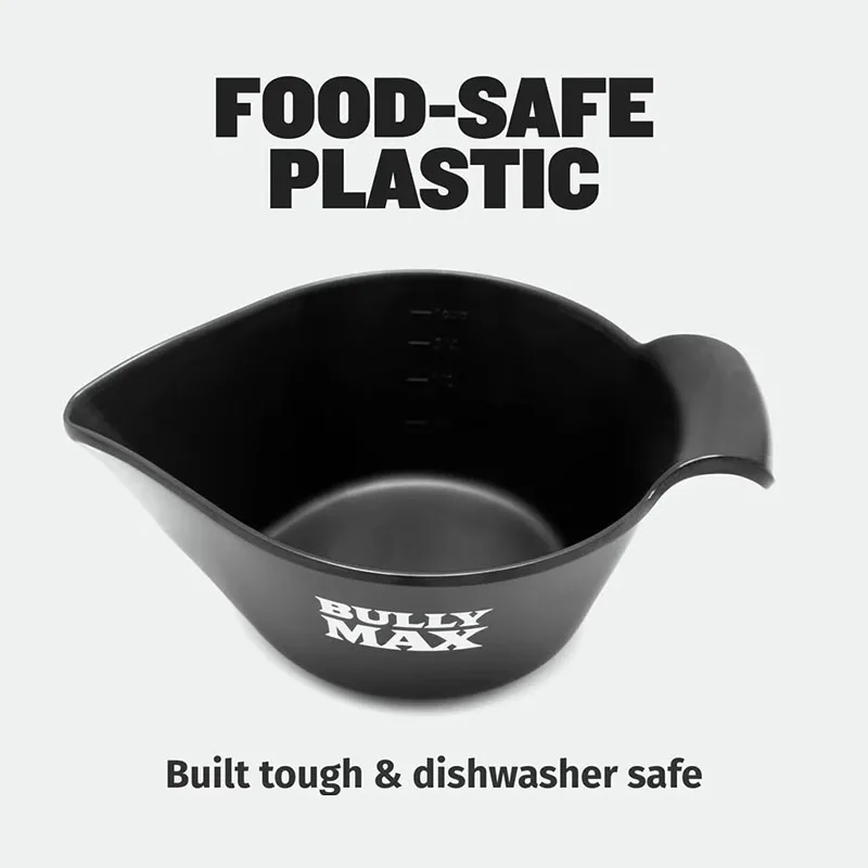 BULLY MAX Cat And Dog Food Dispenser Spoon Matte Black Mixing Dog Food Tableware Multipurpose Durable Easy To Wash