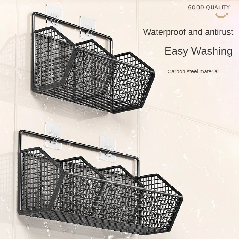 Description Picture 3 of itemWall Mounted Kitchen Storage Basket Suitable for Durable Metal Wire Storage of Spices, Garlic, Onions, and Vegetables