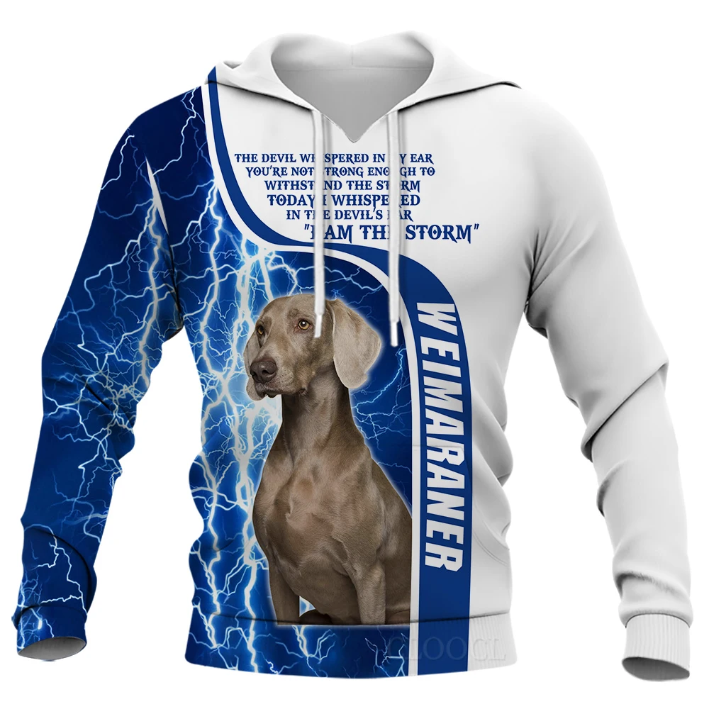 

CLOOCL Men Hoodie Animal Weimaraner 3D All Over Printed Women Hooded Pullover Long Sleeves Streetwear Fashion Boy Girl Clothing