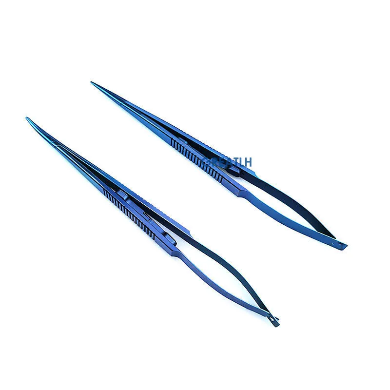 

Офтальмологический держатель игл, прямой изогнутый косметический штифт, магнитные инструменты для хирургии, титановый сплав 140 мм