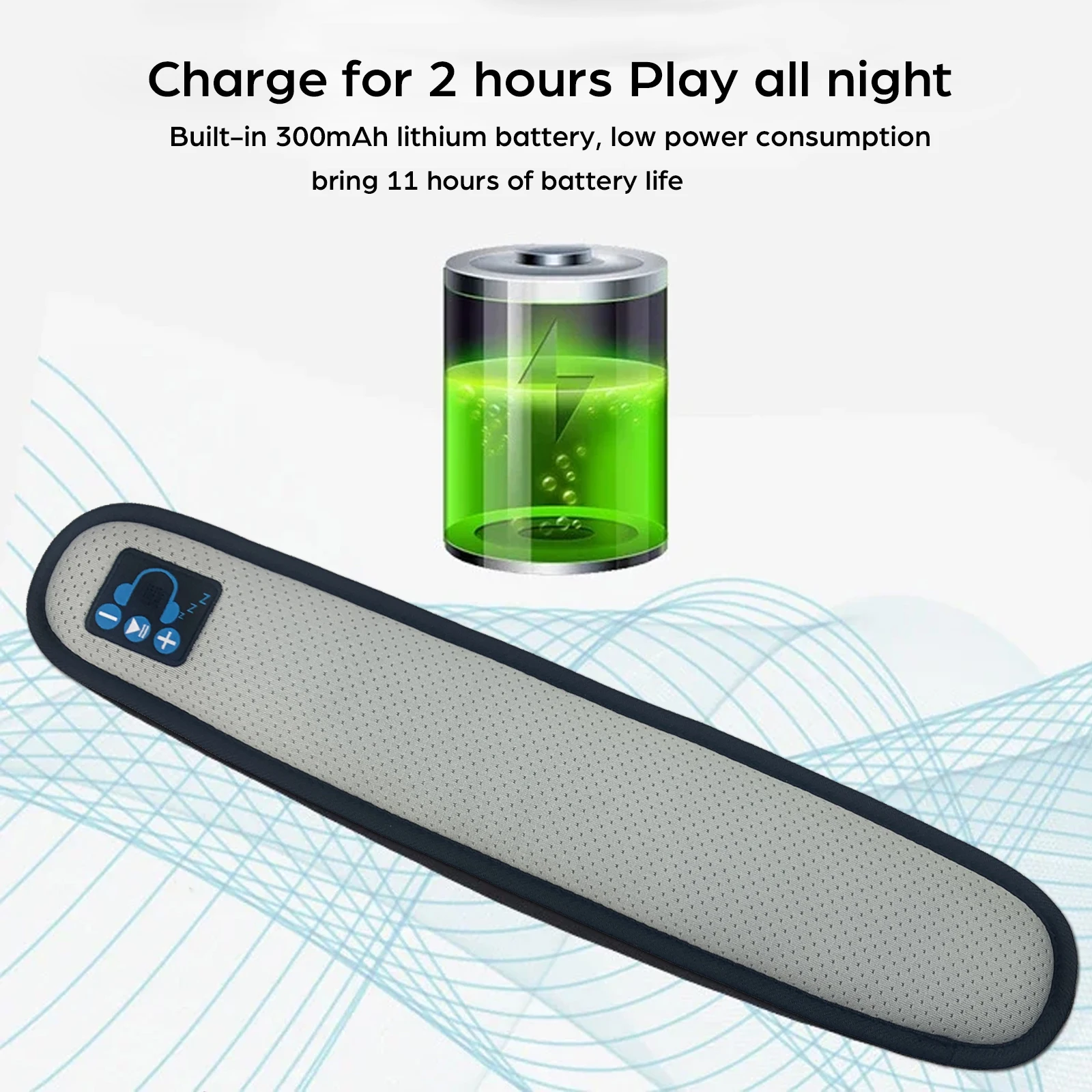 Under Pillow Sleep Aid Bluetooth Speaker Portable Bone Conduction Stereo Surround Soundbar Wireless Music Box for Yutube Tiktok 5