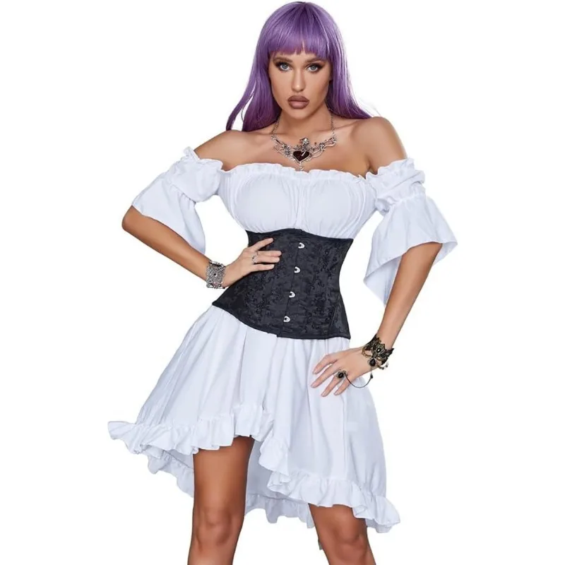 8 PCS Corset Platoon Steel Bones 7.87inch White Corset Steel Bones Hook and Eye 4 Buttonhole Platoon