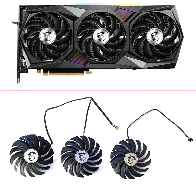 Ventola Di Raffreddamento Fai-Da-Te 85Mm Muslim0.4A 4Pin Geforce Rtx 3090 Gpu Ventola Per Msi Geforce Rtx 3080 3070 3060 Ti Suprim Sostituzione
