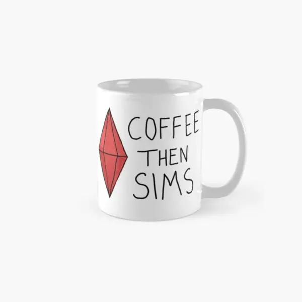 

Классическая кружка Coffee Then Sims, посуда для напитков, подарки, дизайн изображения, ручка с принтом, круглая кофейная простая чашка, фотография, чай