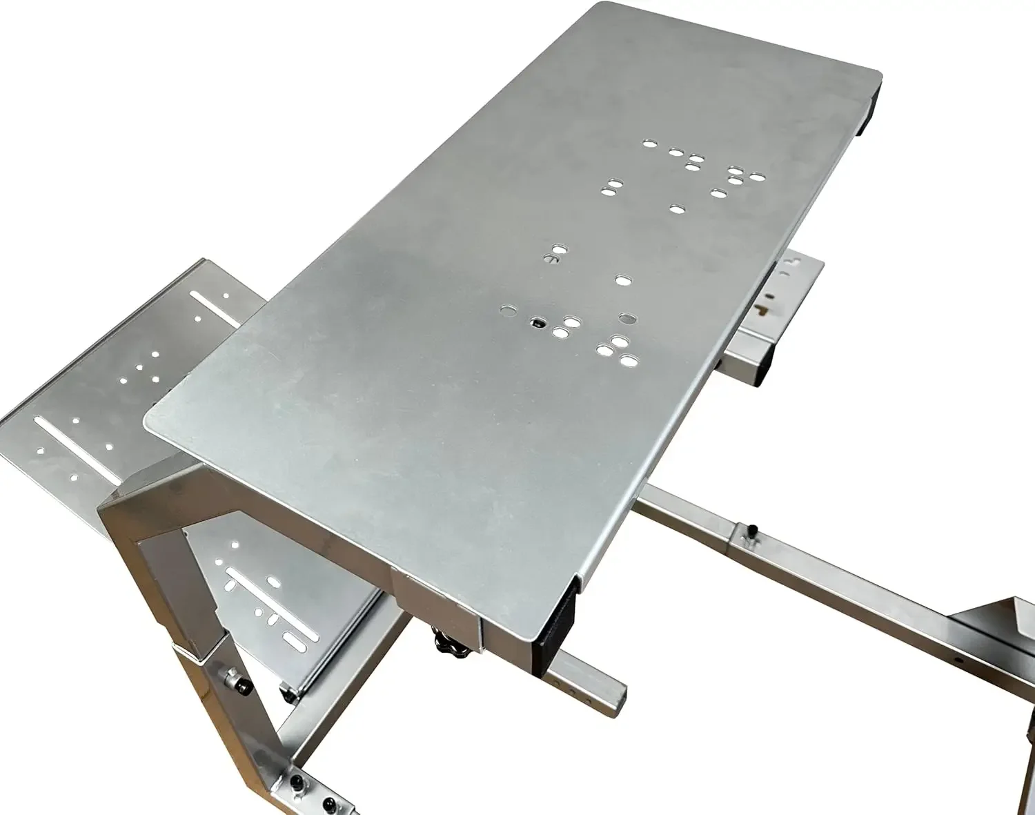 GTR Simulator GTA-F: Triple/Single Monitor Stand, Adjustable Leatherette Seat, Silver Frame, Racing Cockpit Chair for Gaming 3