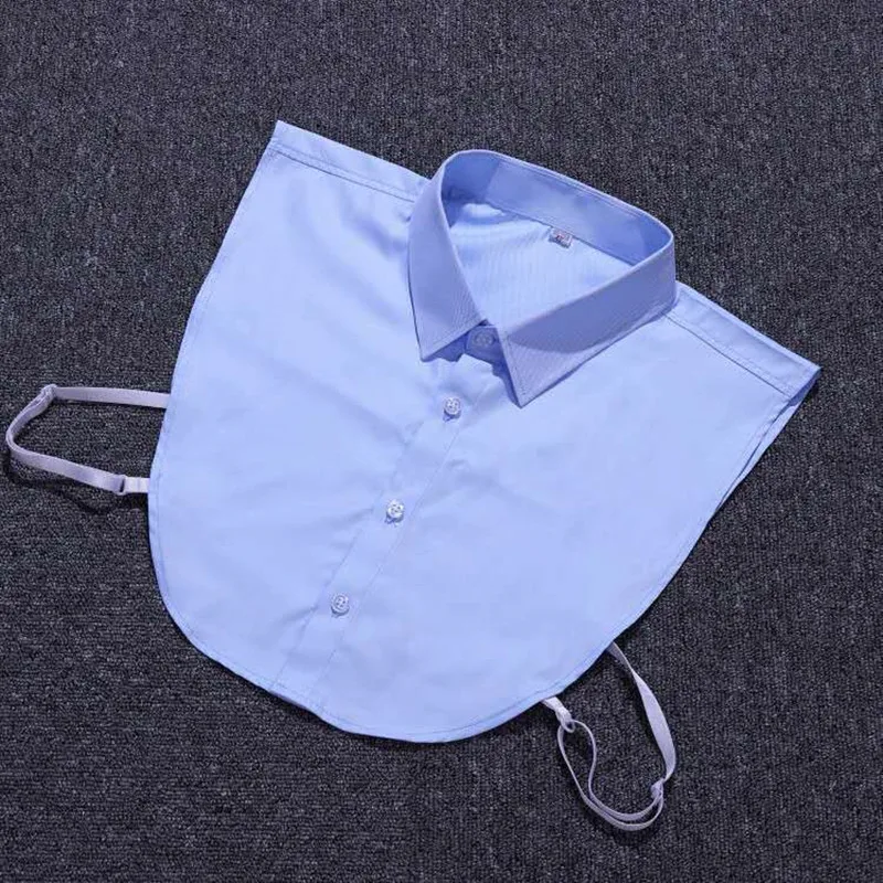 Men Shirts Fake Collar Business Wear Solid Color All-match Spring and Summer Cotton Formal Wear men shirts fake collar