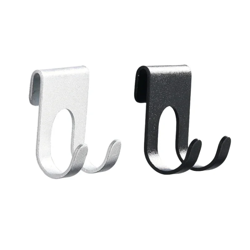1PCS Aluminum Hook Shower Glass Door Hook Free Hole Towel Rack Hanger Shaver Holder Key Organizer Plug Bathroom kitchen Hardware