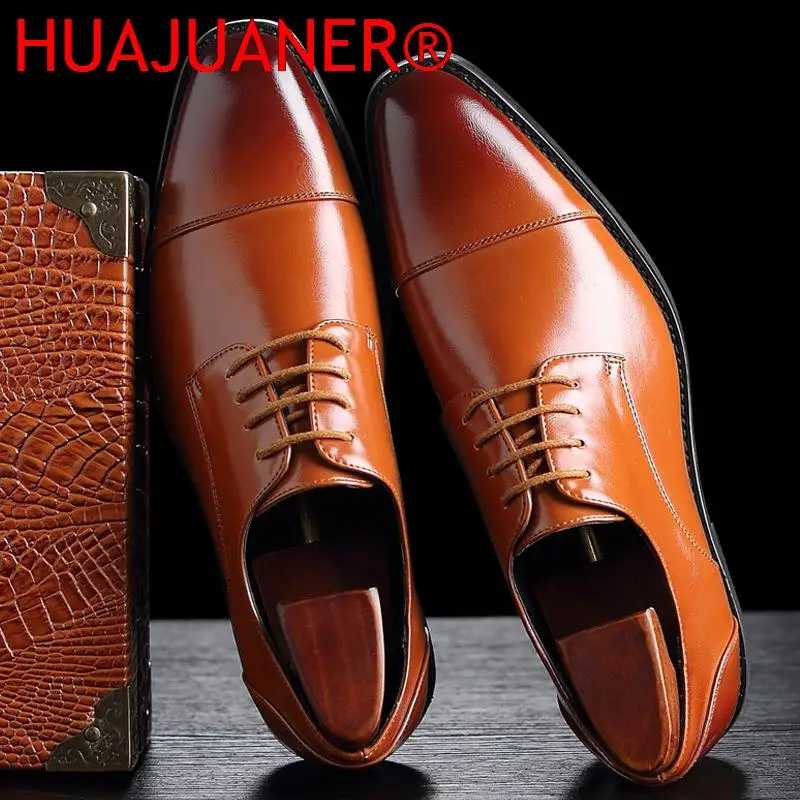 

2023 Men Formal Shoes Leather Business Casual Shoes High Quality Men Dress Office Luxury Shoes Male Breathable Oxfords