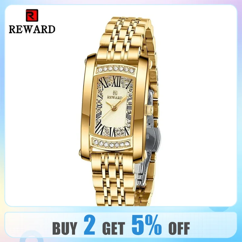 [리뷰제안] 일본 무브먼트 쿼츠 손목시계, 우아한 스테인레스 스틸 방수 소형 여성 시계, 독특한 디자인