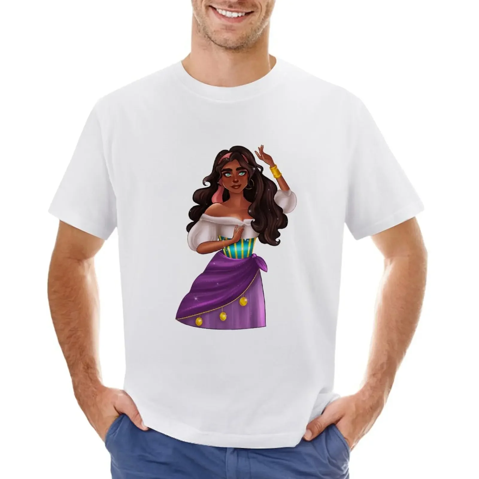 T-Shirt Esmeralda Abbigliamento Anime Taglie Forti Magliette Grandi E Alte Da Uomo