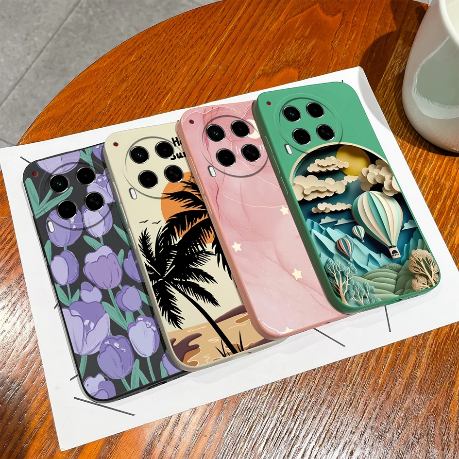 Luxury Soft Silicone Fashion Design Cover Case with Screen Protector