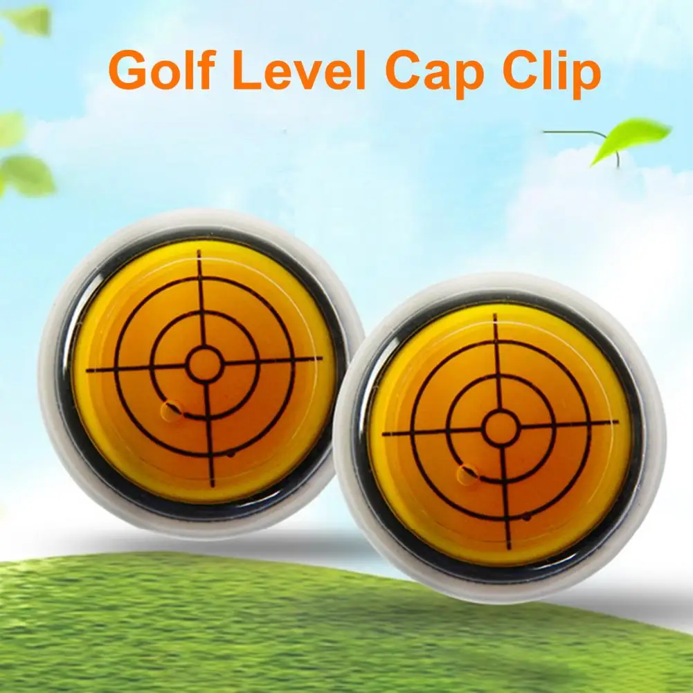 Reliable Golf Ball Marker Holder Magnetic Bubble Level Golf Ball Marker Clip for Men Women Golfers Round Cap Mark with Level