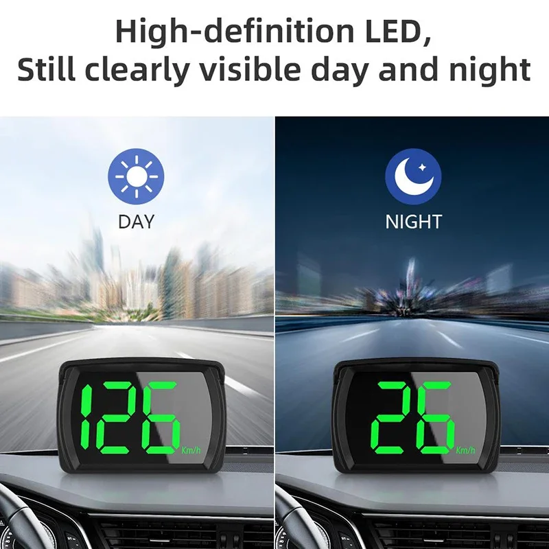 Car HUD Display Car Head Up Display Speed Meter Universal GPS Hud Digital Speedometer Big Font KMH for All Car Truck Plug and Play Auto Part