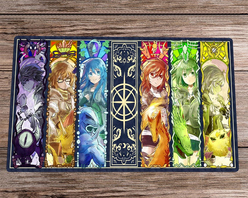 

Игровой коврик YuGiOh, Charmers игровой коврик TCG, игровой коврик для торговых карт, настольный игровой коврик и свободная сумка, Рабочая поверхность 60x35 см