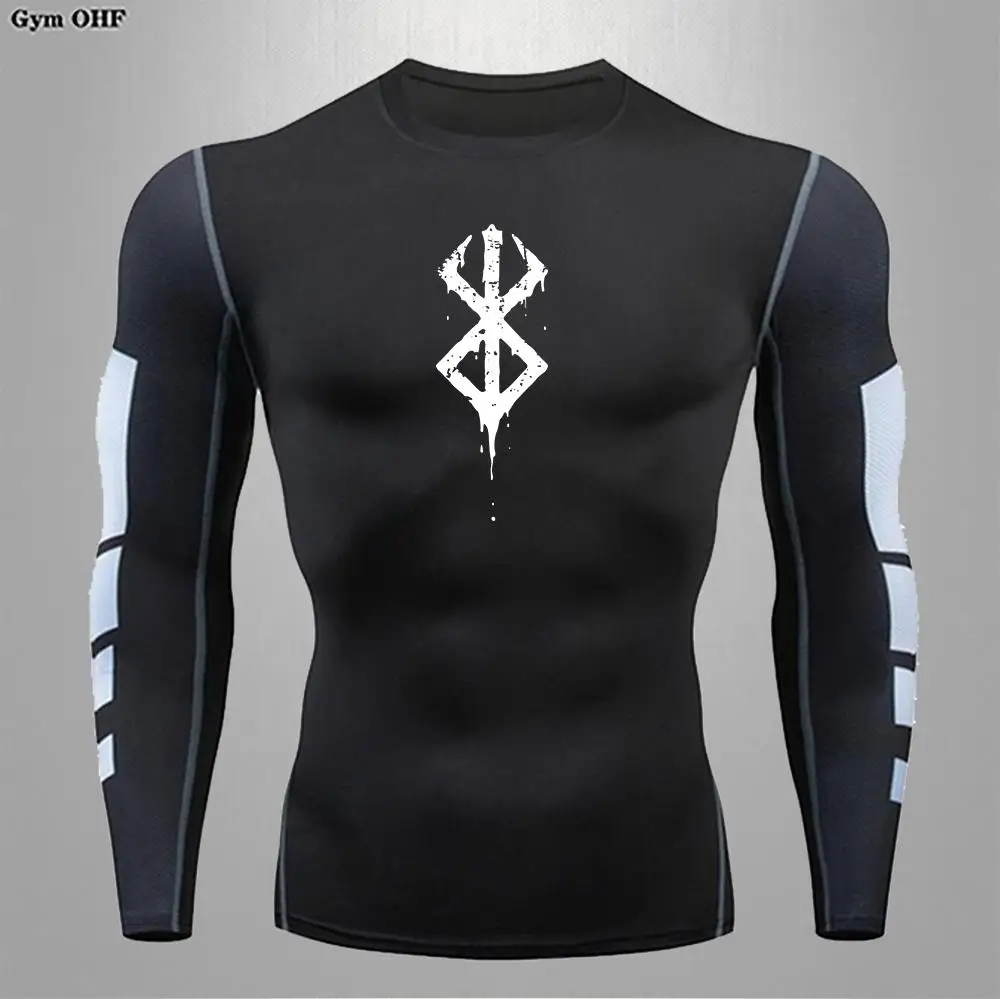 Berserk Anime Quick Dry Men's Compression T-Shirt - Summer Short Sleeve Sports Top