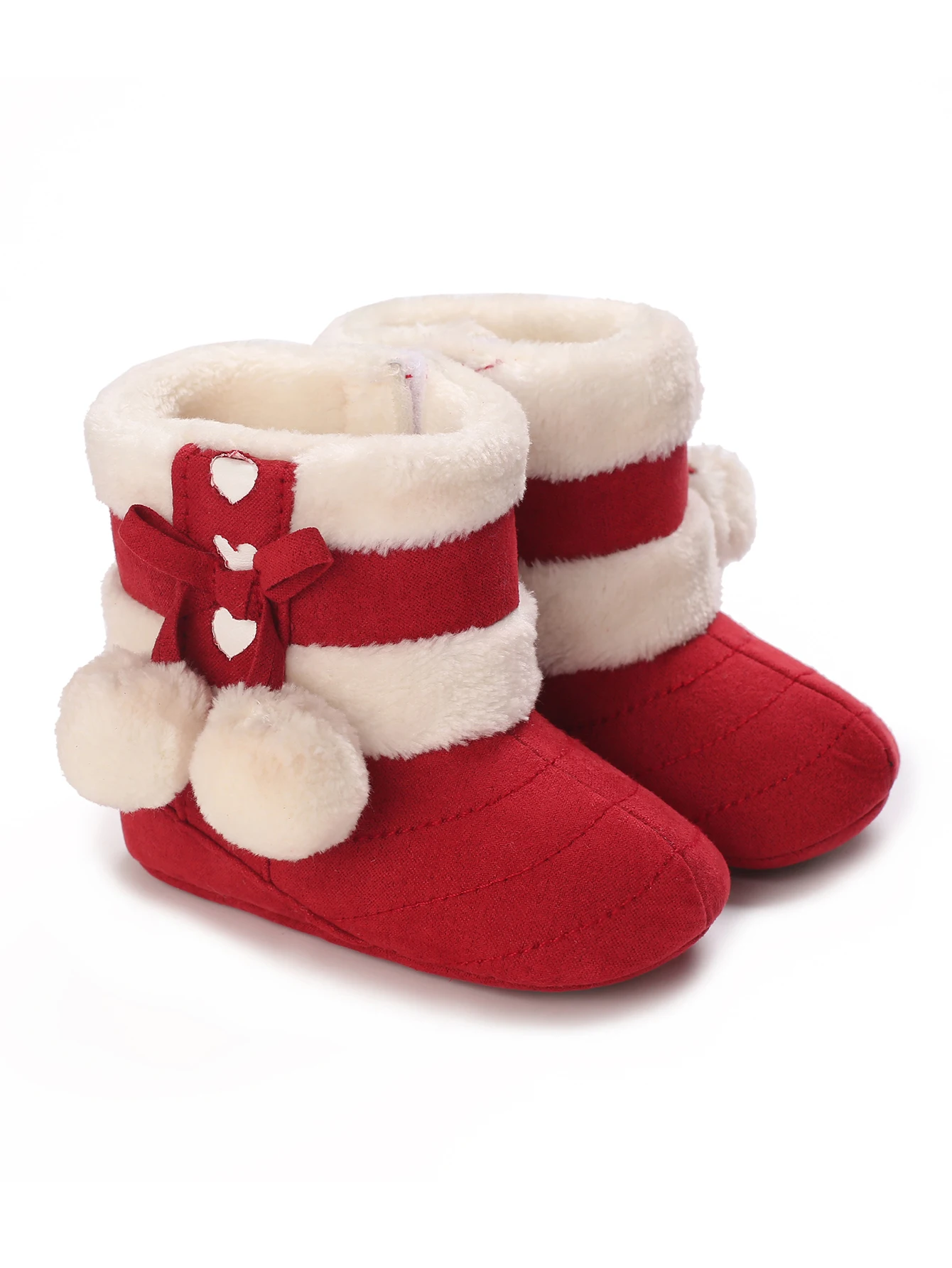0–18 Monate Baby-Winterstiefel – Plüsch-Schneestiefel mit süßer Schleife | Warmer erster Schritt – Detail 12