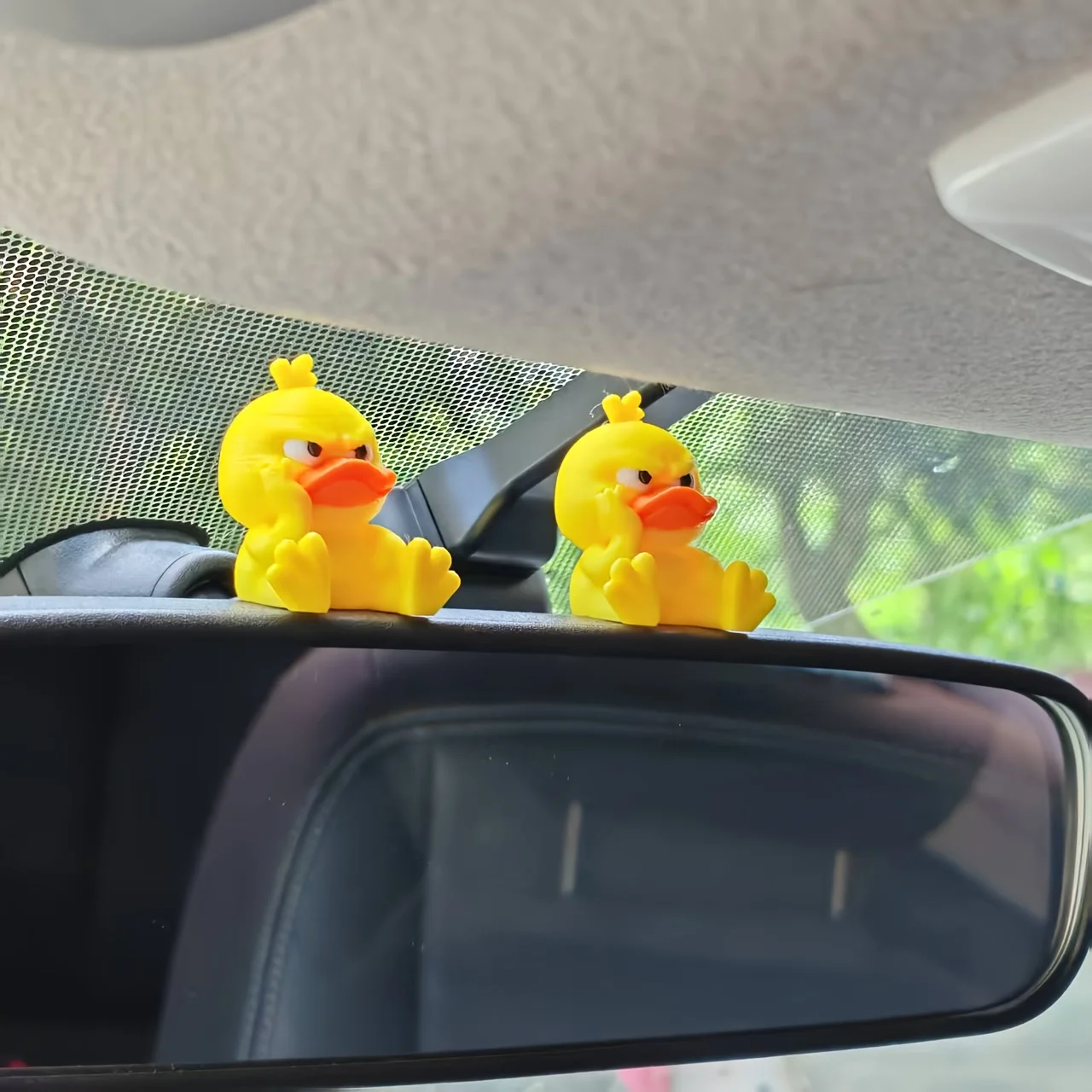 2PCS 3D Angry Duck Car Ornaments – Funny Dashboard Decorations for Cars, Trucks & SUVs | Expressive Duck Figures, Perfect Christmas Gift 4