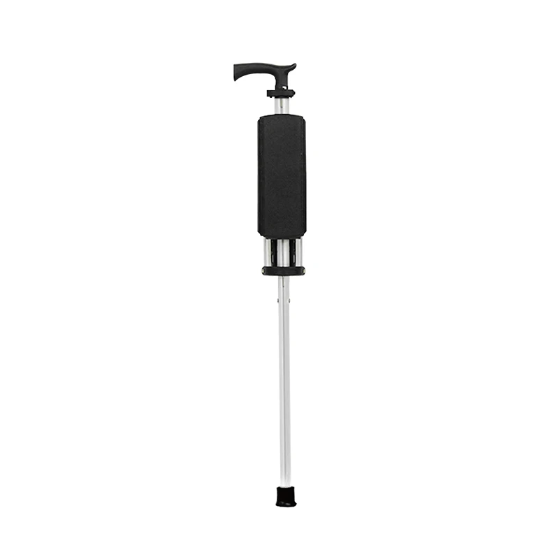 Elderly-Friendly Folding Walking Crutch & Chair Combo Stick Cane