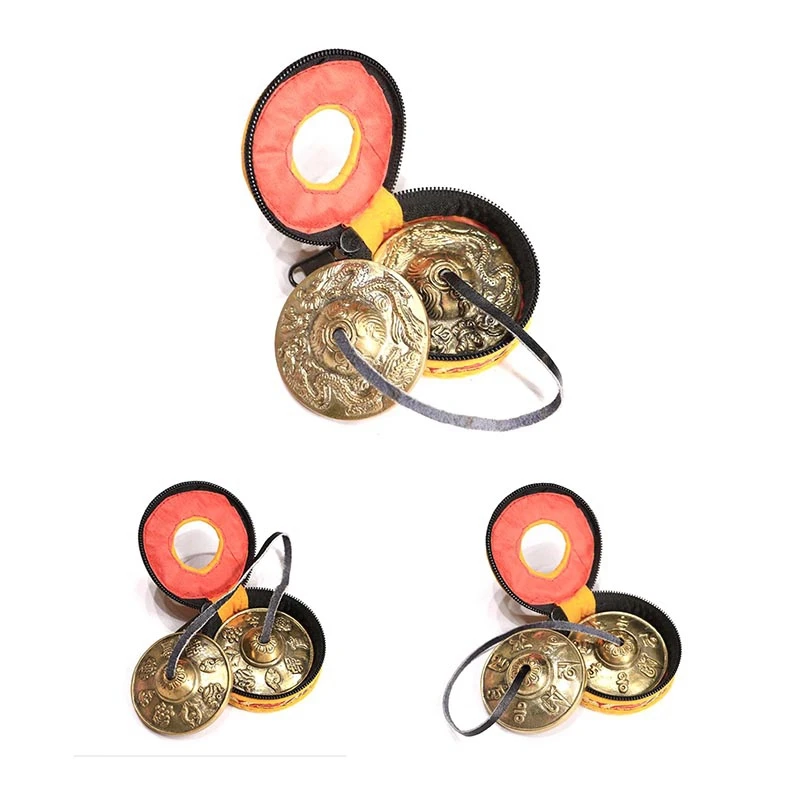

Yoga Cymbals Brass Cymbal Bell Chimes Tibetan Buddhist Style Tingsha Meditation Yoga Accessory Instrument Cymbals