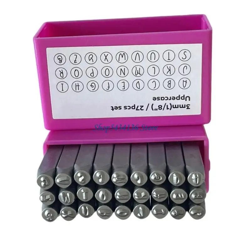 H7ED 3mm Metall Buchstaben Anzahl Schläge Leder Stanzen Werkzeug Leder Handwerk Präge Werkzeug Für Schmuck Machen Leder Gravur – Detail 7