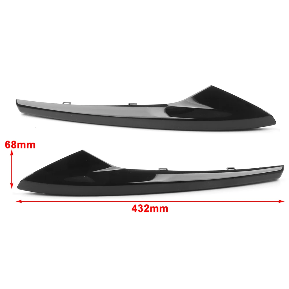 Car Front Bumper Outer Grill Cover Decoration Trim Glossy Black For Jaguar XE R-Sport 2015 T4N5890 T4N5888