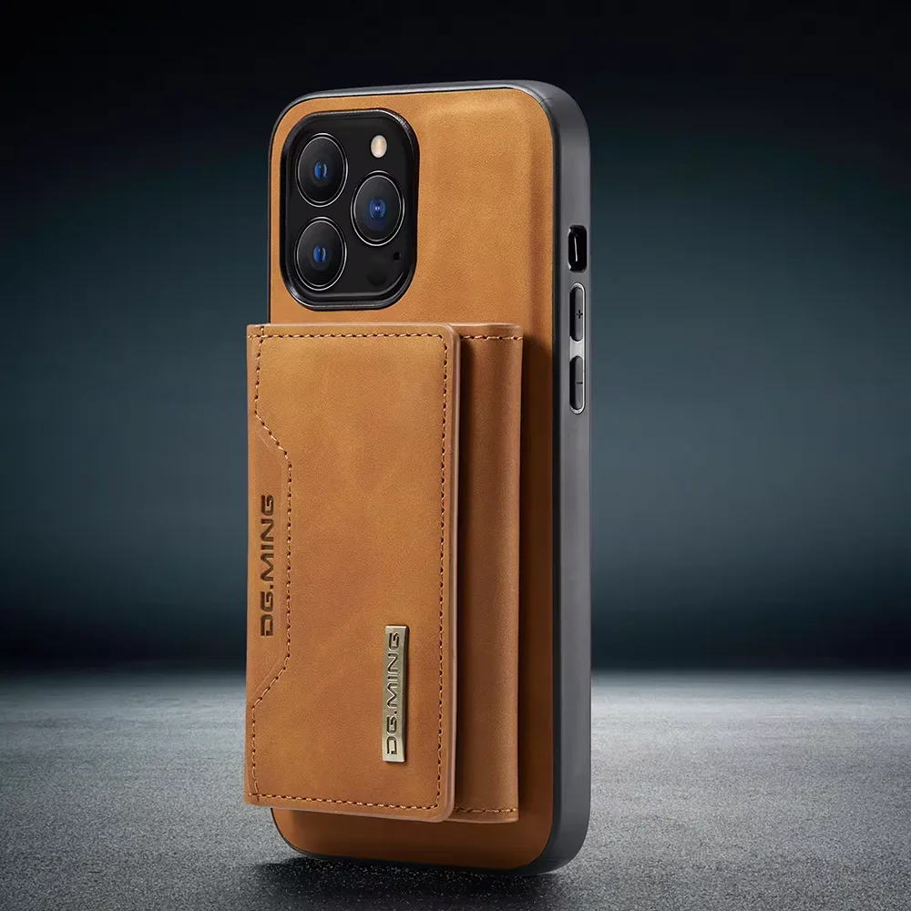 2 In 1 Detachable Magnetic Leather Case for IPhone17 16 Pro Max 15 13 12 11 Xs XR 14 Plus 17Air Wallet Cover Cards Holder Pocket