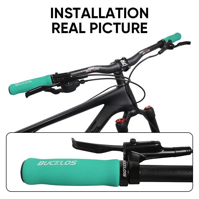 BUCKLOS Fahrradgriffe aus Schaumstoff, Abschließbare MTB-Lenkerüberzüge, Rutschfeste Mountainbike-Lenkergriffe, BMX-Fahrradteile – Detail 15