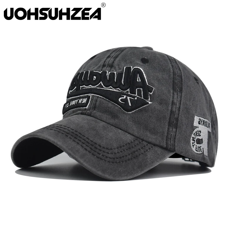 

Бейсболка UOHSUHZEA с 3D вышивкой, хлопковая кепка с надписью Always Digit 75, в стиле хип-хоп, для скейтбординга, летняя