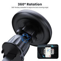 TOPK for Magsafe Car Phone Holder,Powerful Magnetism Premium Quality Single-Hand Operation Metal Hook Magnetic Car Phone Mount 5