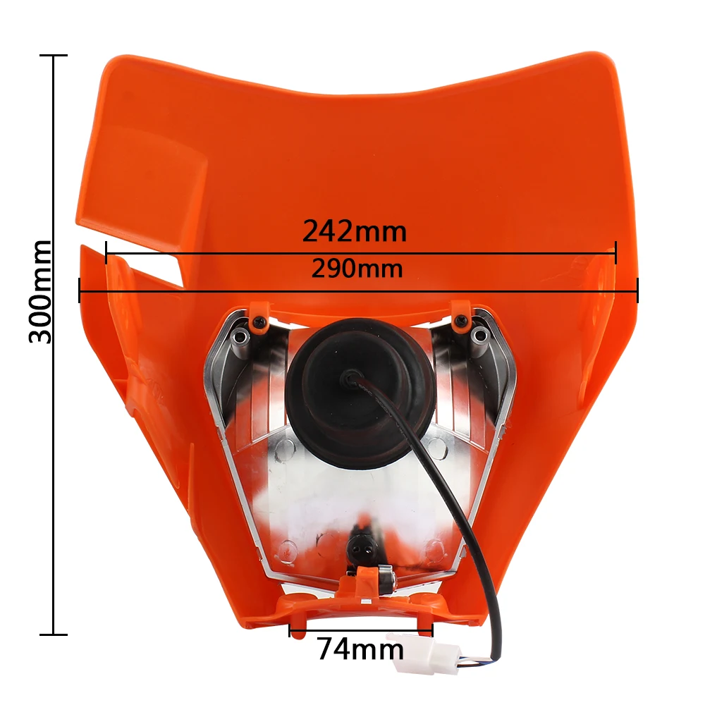 Headlight Plate For KTM Motorcycle LED EXC 300 XC SX 125 250 350 450 Round Wick Headlamp Dit Bike Supermotor Enduro Accessories