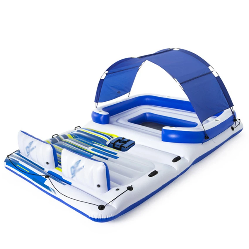 Giant 6 Person Inflatable Tropical Breeze Island Float Boat Swimming