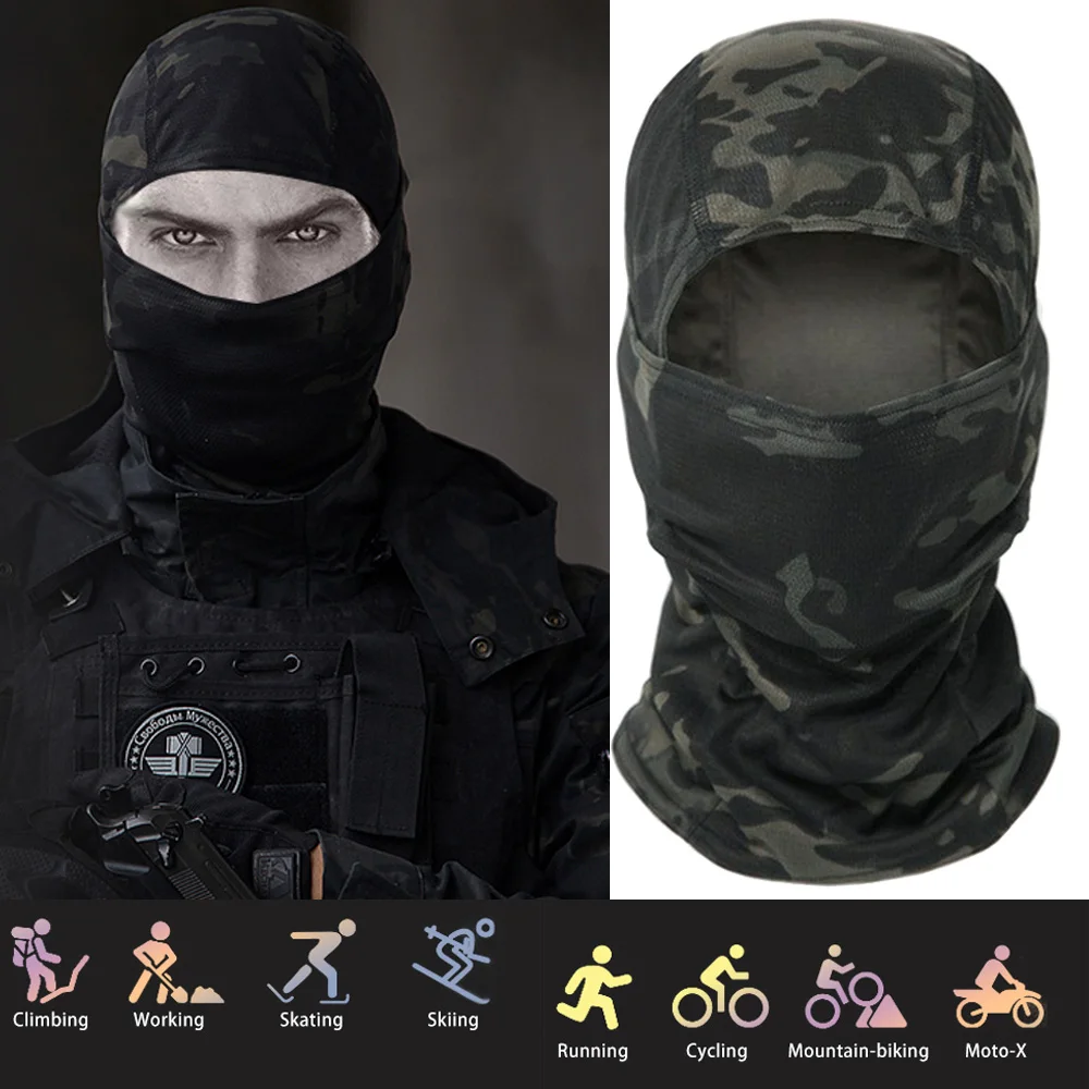 Military Camo Face Mask Bandana Balaclava Hood Headwear for