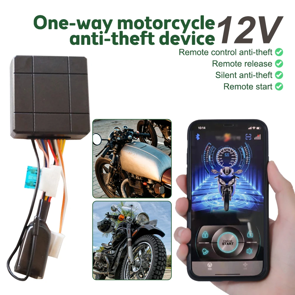 Alarma de motocicleta con Control inteligente, sistema de Control de  aplicación móvil sin llave, bloqueo de motor eléctrico, sirena de alarma -  AliExpress