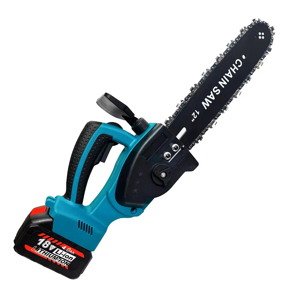 12 Inch Cordless Electric Chainsaw 20V Brushless Rechargeable Power Chain Saws For Wood Cutting No Lithium Battery
