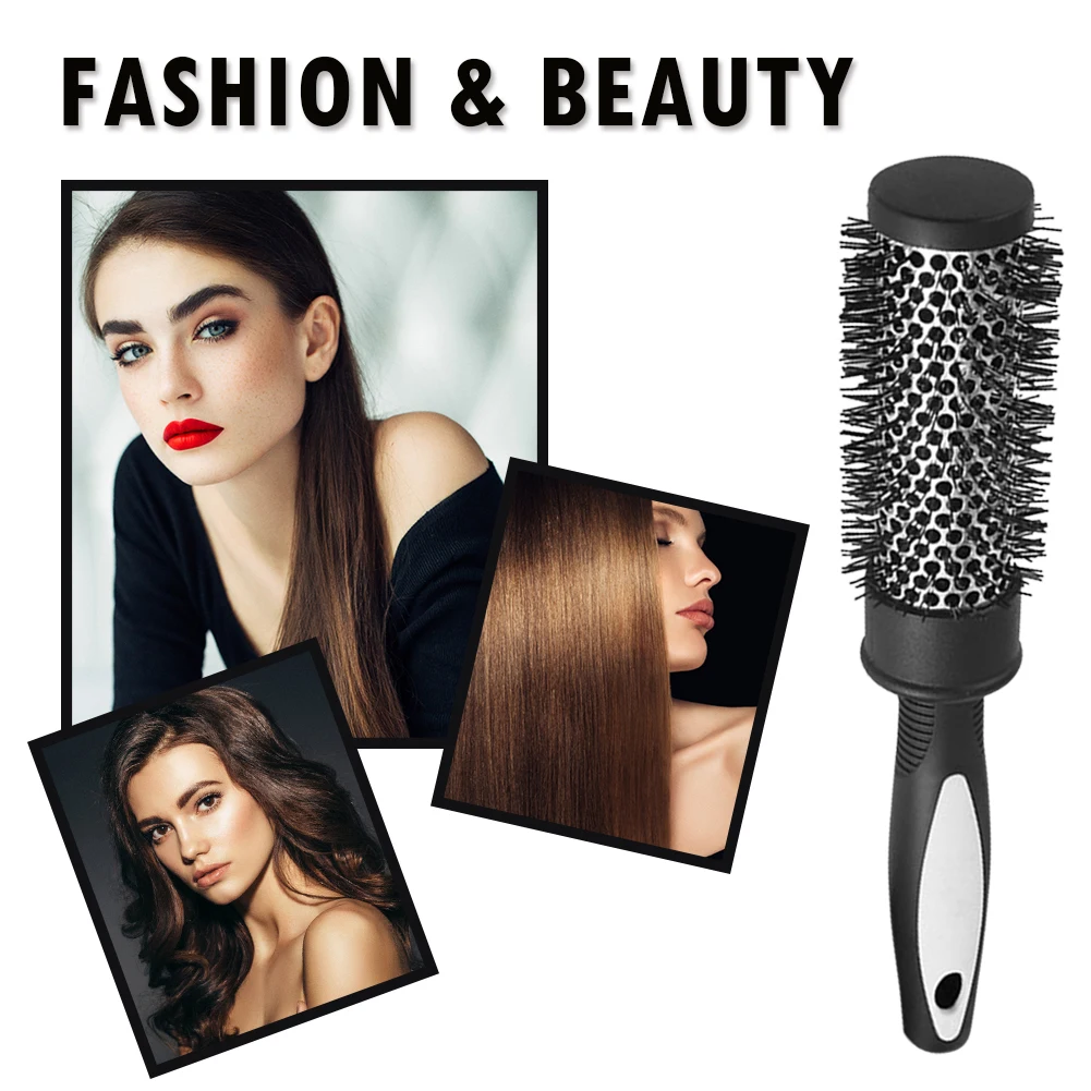 Nylon Curly Hair Comb Aluminum Hairbrush Styling Tool