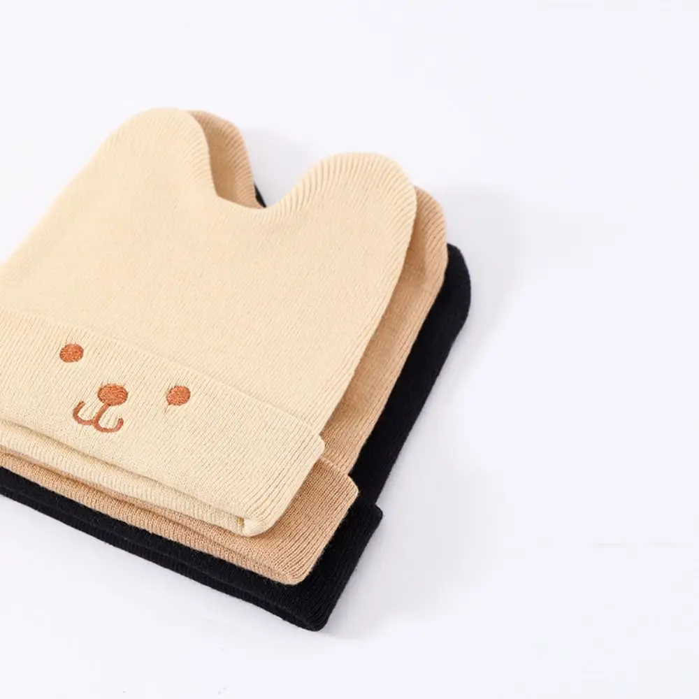 Fashion Cute Beanie Cap Autumn Winter Thicken Pullover Hat Cold Proof Toddler Knitted Hat
