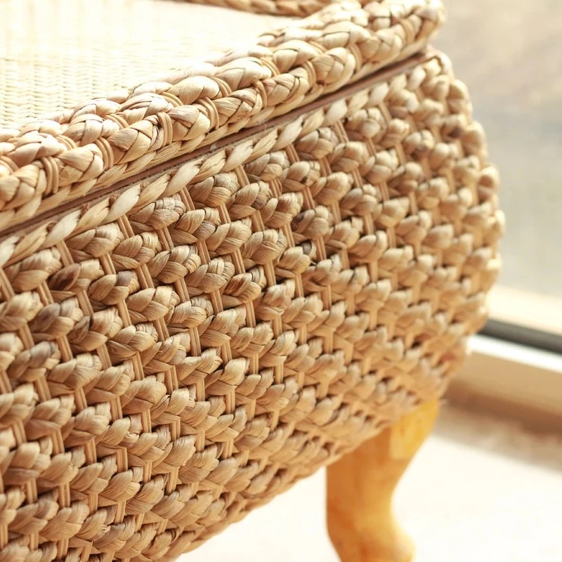 Tavolino da tè in rattan minimalista per piccoli spazi - immagine 4