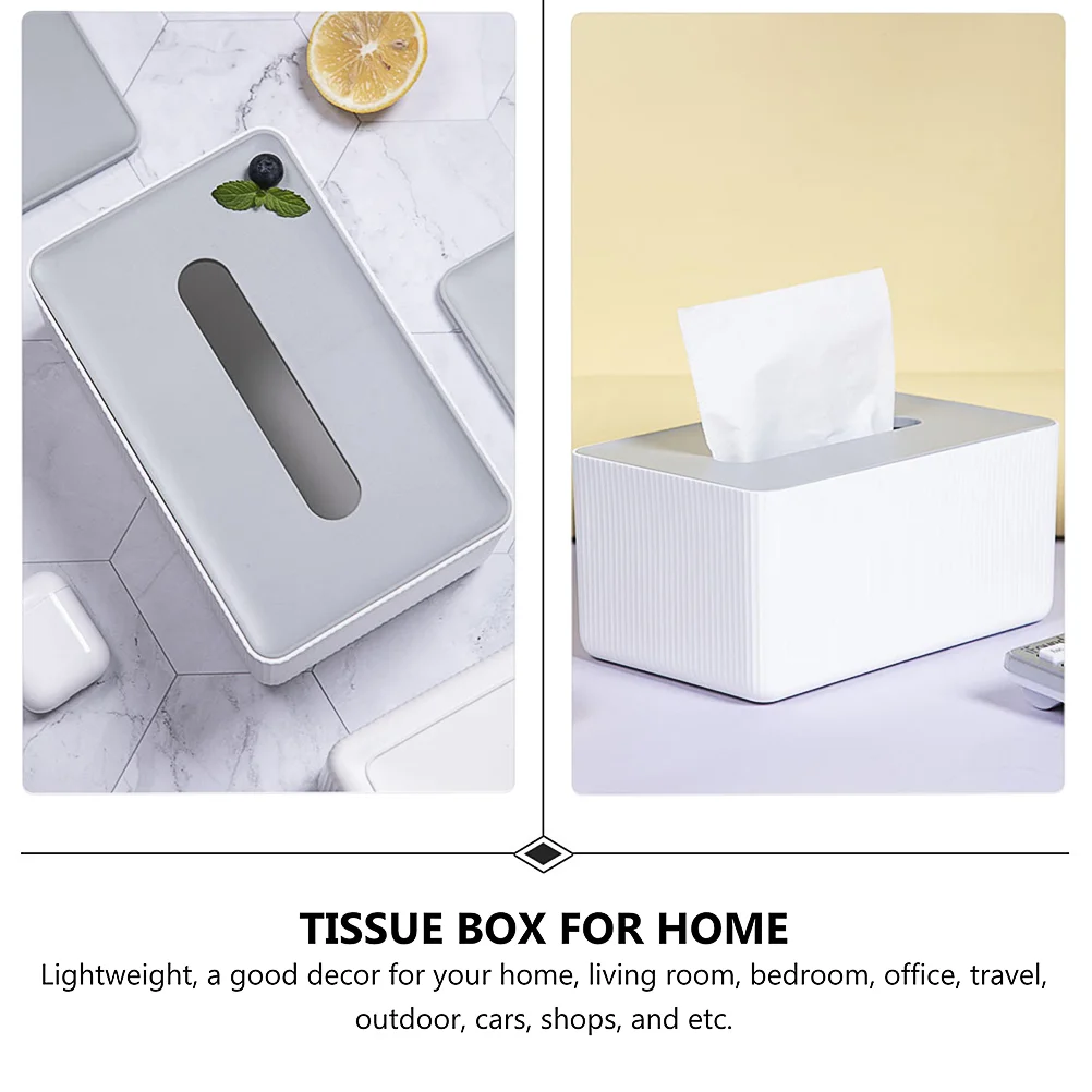 Creative Drawable Lid Tissue Box Lightweight Home Napkin Container Tissue Case For Storage ganizer Pp Material Black Bins Holder 4