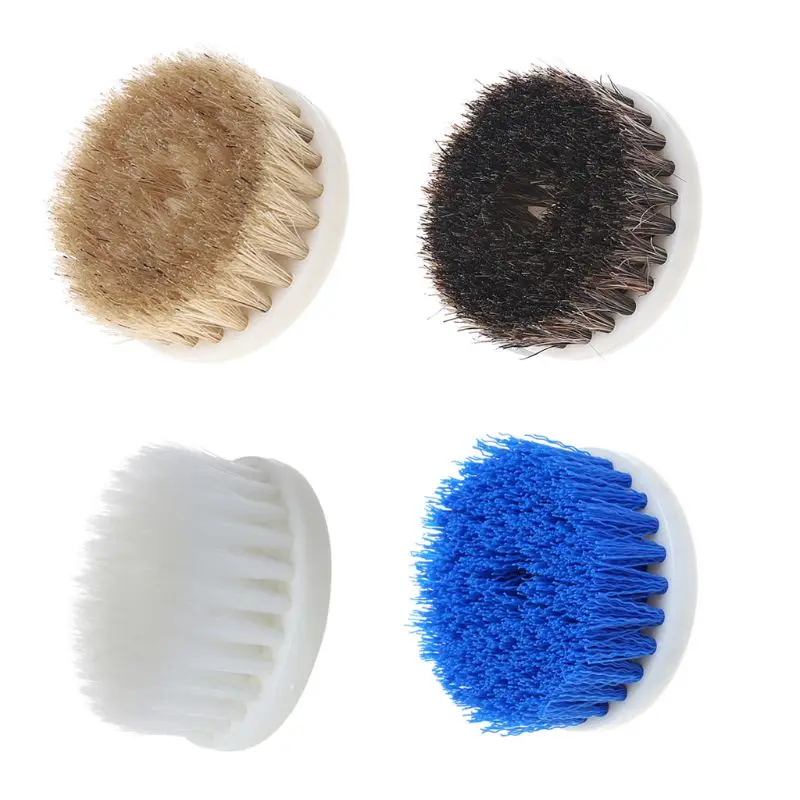 60mm White Nanowire + Plastic Soft Drill Powered Brush Head For Cleaning Car Carpet Bath Fabric New