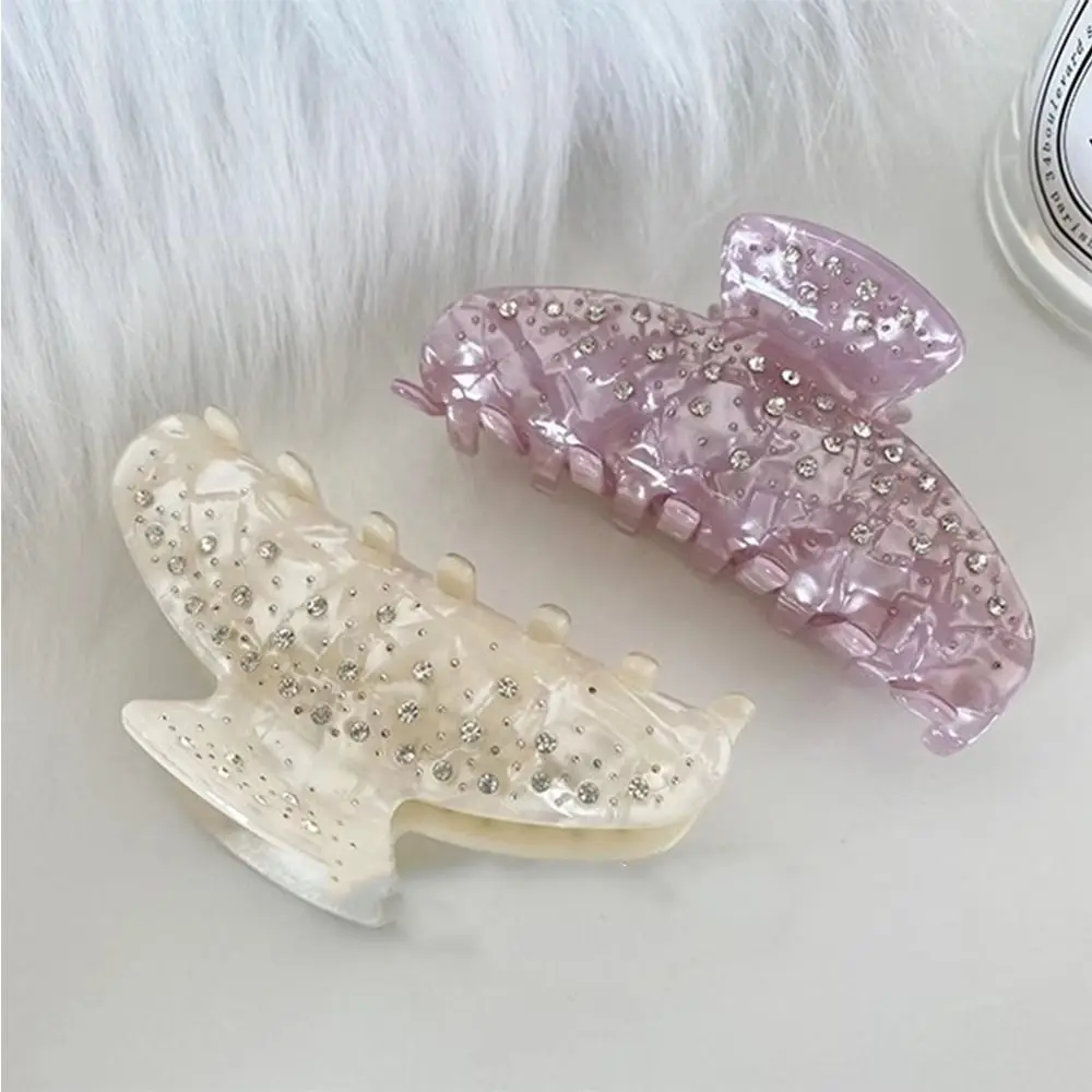 

Diamond Rhinestone Acetic Acid Hair Claw Cute Hair Clip Shark Clip Geometry Headwear Streetwear