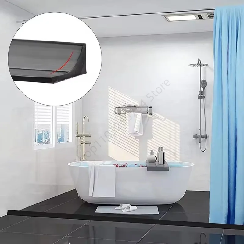 Silicone Self Adhesive Water Stopper Strip for Bathroom Shower