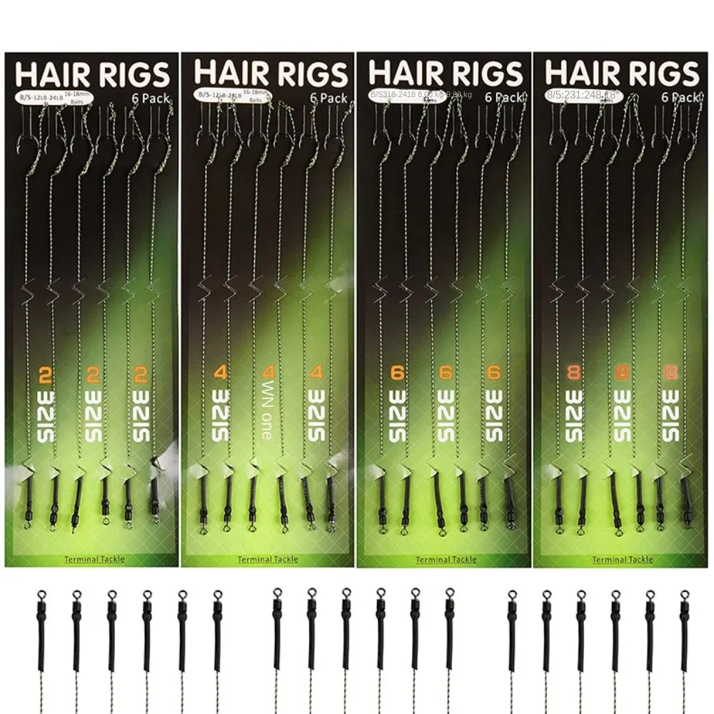 

High Carbon Steel Fishing Hooks Barbed Fish Hooks Strong Strength Rig Hooks Artificial Tied With Fishing Line Fishhook 6PCS/Lot