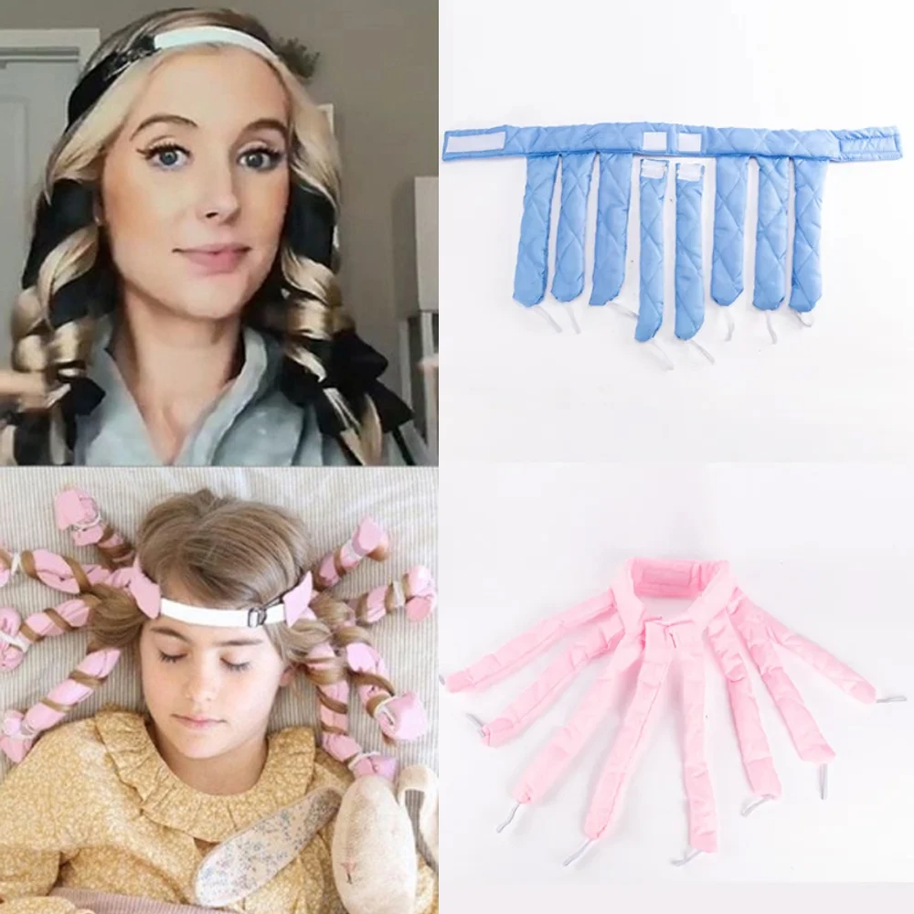 Hair Curling Tools Lazy Hair Curler Hair Rollers Heatless Curling Rod Headband No Heat Silk Ribbon Curls Sleeping Wave Formers