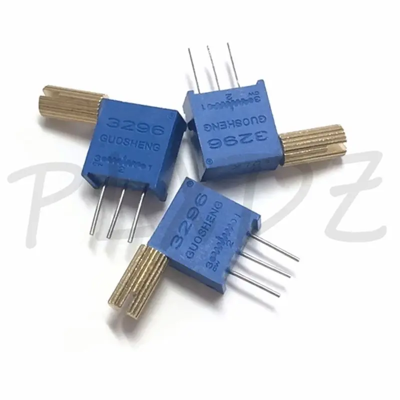 10pcs 3296X multi-turn Trimmer Potentiometer 100R 200R 500R 2K 1K 5K 10K 20K 50K 100K 200K 500K 1M Metal Shaft Long Handle multiturn potentiometer trimmer potentiometer adjustable resistor electronic components